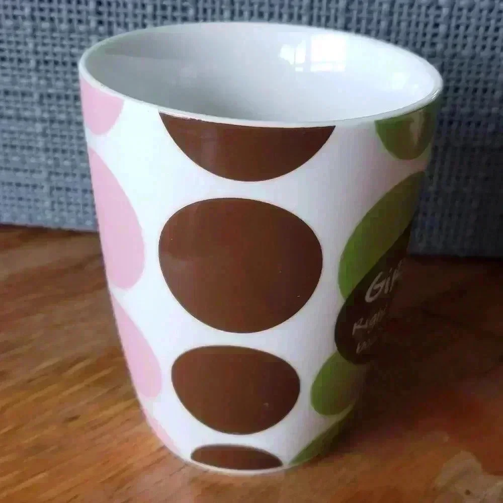 Girlfriends Shopping Coffee Cup Mug Polkadot‎